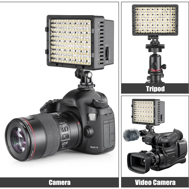 Camcorder Video Light 160 LED Ultra High Power Panel Digital Camera for Canon SLR Cameras | Электроника