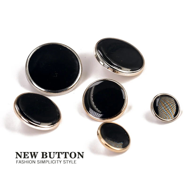 

Plastic Black Golden Silver Buttons for Clothing 25mm 30mm Sewing Accessories 11mm 15mm Plating ABS Button Decorative Needlework