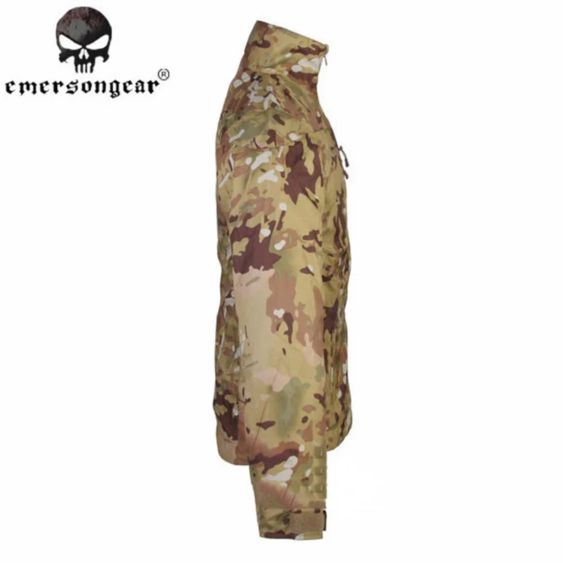 Охотничья Боевая куртка EMERSON SoftShell ветровка дышащая пот мультикам черный DE EM6810