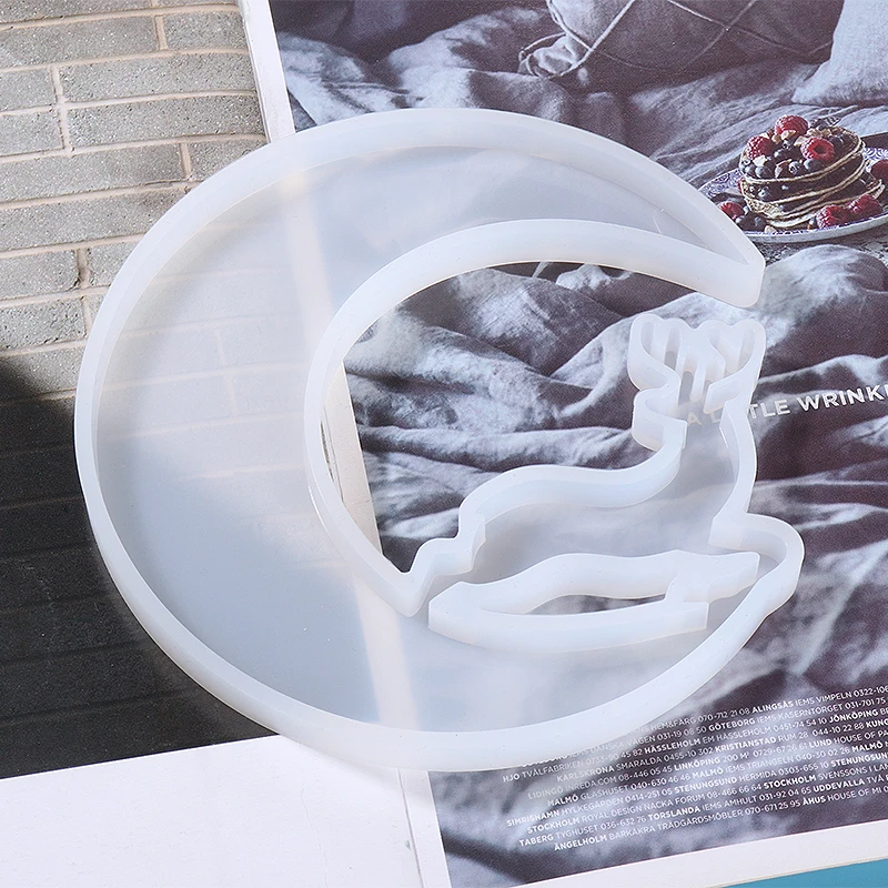 

Формы для поделок «сделай сам», кошка, Рождество, олень, Луна, кристалл из эпоксидной смолы, силиконовая форма для литья, изготовление ювелирных изделий, прочные нетоксичные