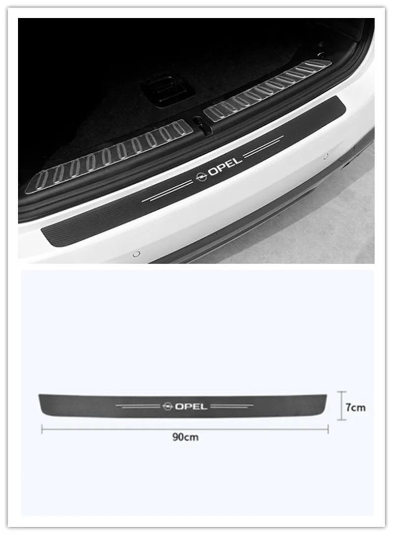 

4PCS Car decals are waterproof and scratch-resistant carbon fiber door rail trunk decals for Opel Car decals