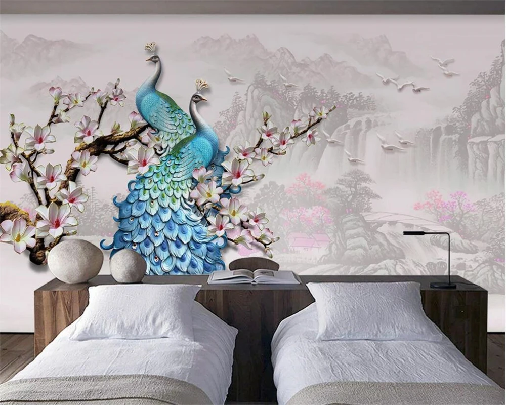 Обои на заказ бежевые 3d розы рельефные фото простые декоративные обои для стен 3 d