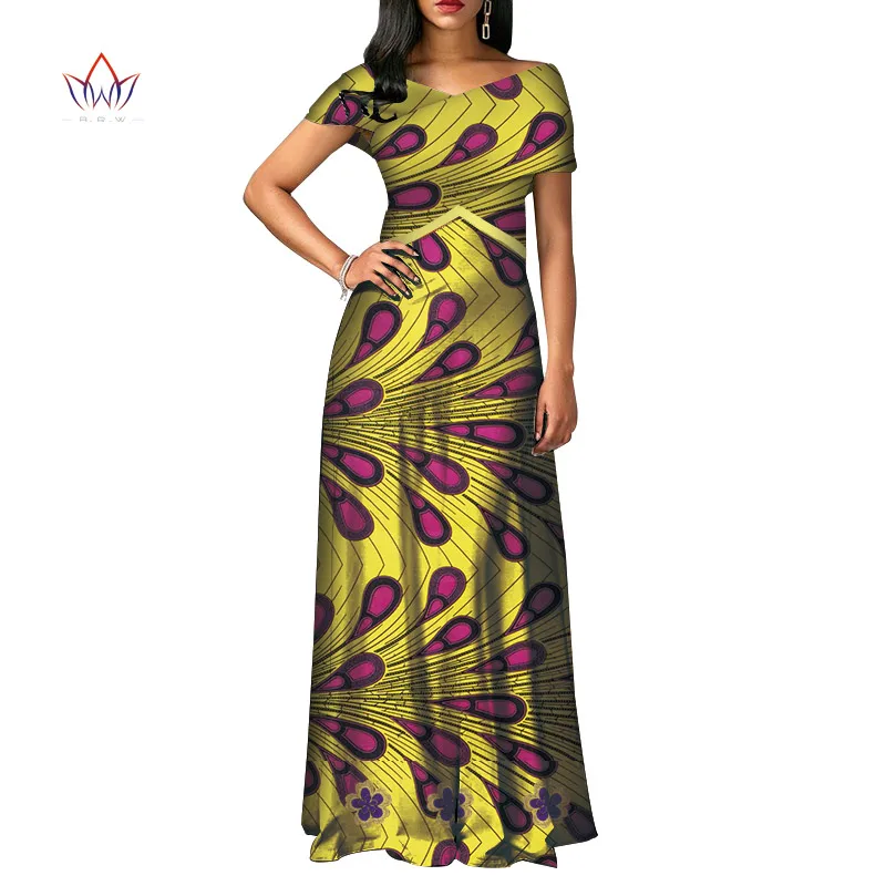 fashion African Dresses for Women Dashiki short sleeve Africa clothing Plus Size Patchwork Party Dresses for Women WY3924