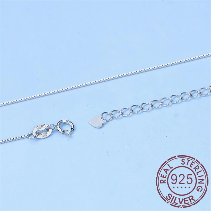 Классическая Базовая цепочка 100% натуральная 925 пробы серебряная застежка