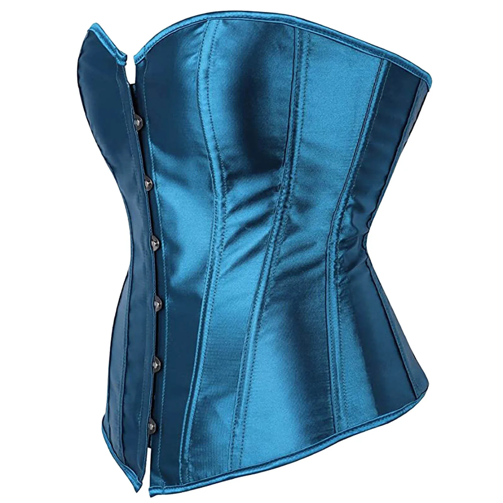 

Women Gothic Sexy Satin Underbust Corset Bustier Waist Cincher Slimming Body Shaper Corsets Bustiers Lingerie Top Plus Size