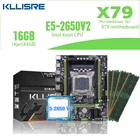 Комплект материнской платы Kllisre X79, LGA 2011, E5 2650 V2, ЦП 4 шт. х 4 Гб = 16 Гб памяти DDR3, ОЗУ с ECC, 1333 МГц