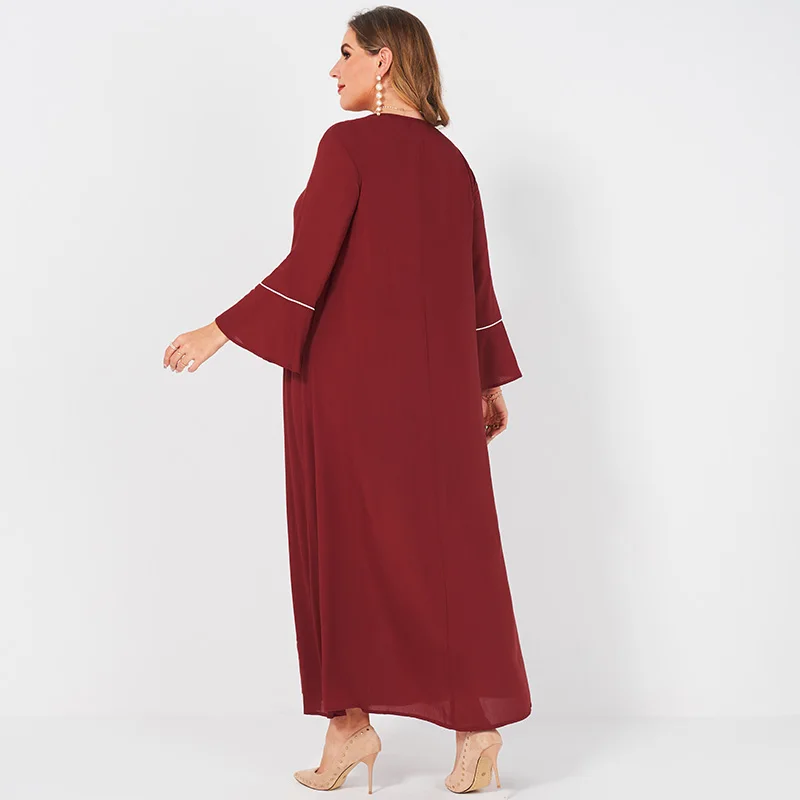 Женские Модные свободные большие Размеры с круглым вырезом Лидер продаж кирпича