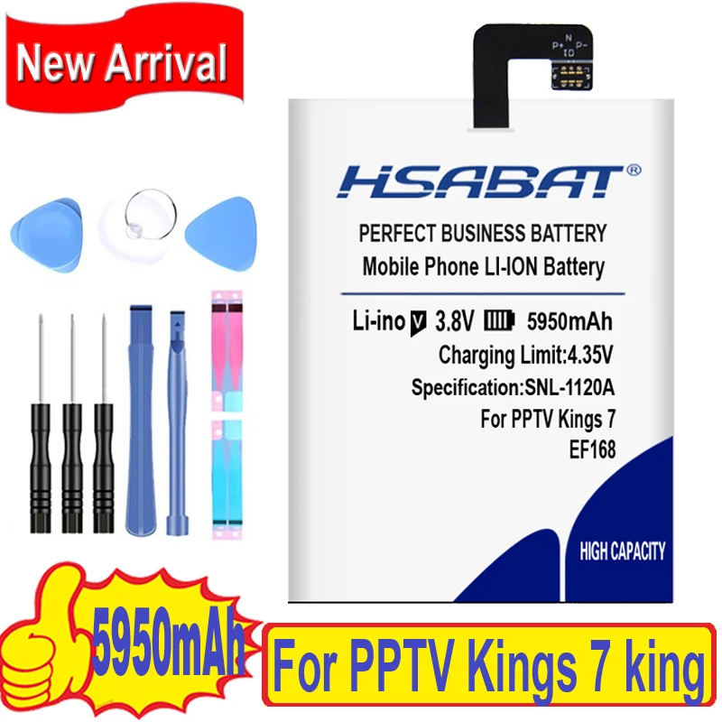 Топ бренд Новинка 5950 мАч EF168 батарея для PPTV Kings 7 king 7S King7 PP6000 батареи+ Бесплатный gfit