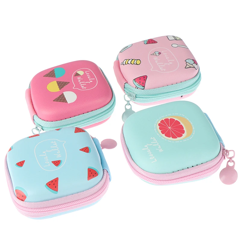 Портативный чехол для наушников с фруктовым принтом сумка хранения карт и