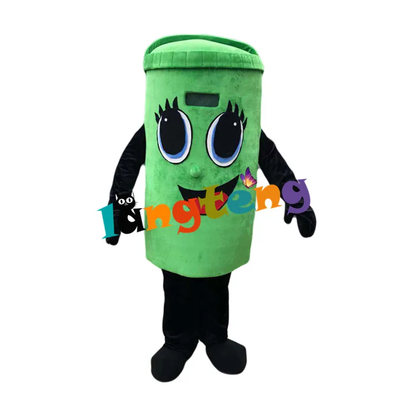 

786 Trash Can a'Ashcan Ashbin Mascot Costume Character Design Cosplay Cartoon