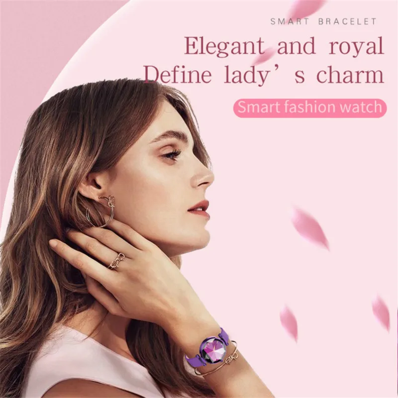 IP67 водонепроницаемые Смарт часы женский браслет монитор сердечного ритма