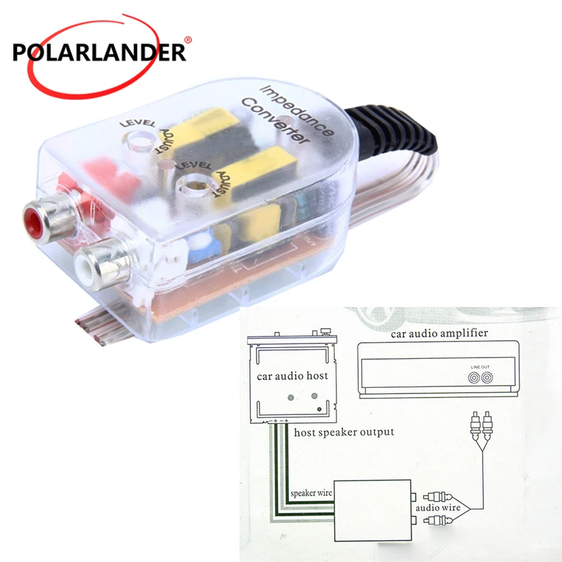 Автомобильный преобразователь высокого импеданса в RCA линейный автомобильный - Фото №1