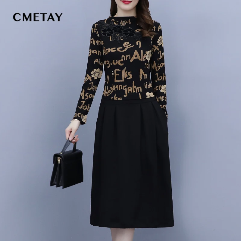 

Fake Two Piece Dress Women Autumn 2021 New Korean Retro Long Sleeved Office Female Elegant Stitching Oversized 5xl Chic Robe