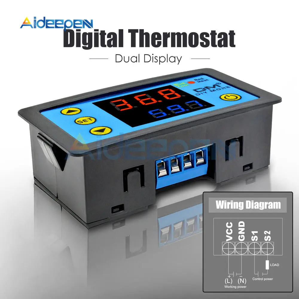 W3231 AC 110 V-220 V DC12V 24V Цифровой термостат регулятор температуры Измеритель Тестер Один/двойной дисплей Замена W3230