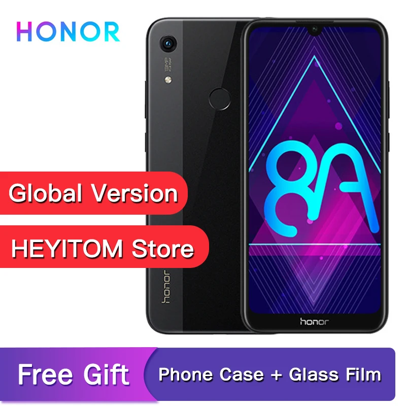 Оригинальная глобальная версия на выбор Honor 8A 6,0" MT6765 Восьмиядерный Android 9 для ухода за лицом ID 3020 мАч 3 слота для карт 4g смартфон