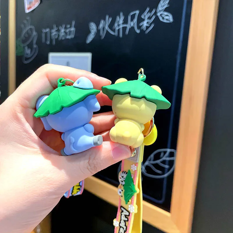 Креативный мультяшный мягкий брелок для ключей автомобиля в виде листика лотоса