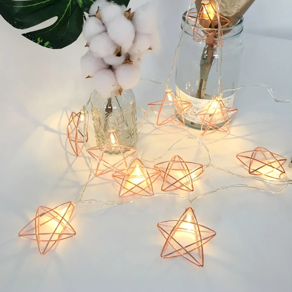 3 м 20 светодиодный s Рождественское украшение Сказочный гирлянда ретро Звезда