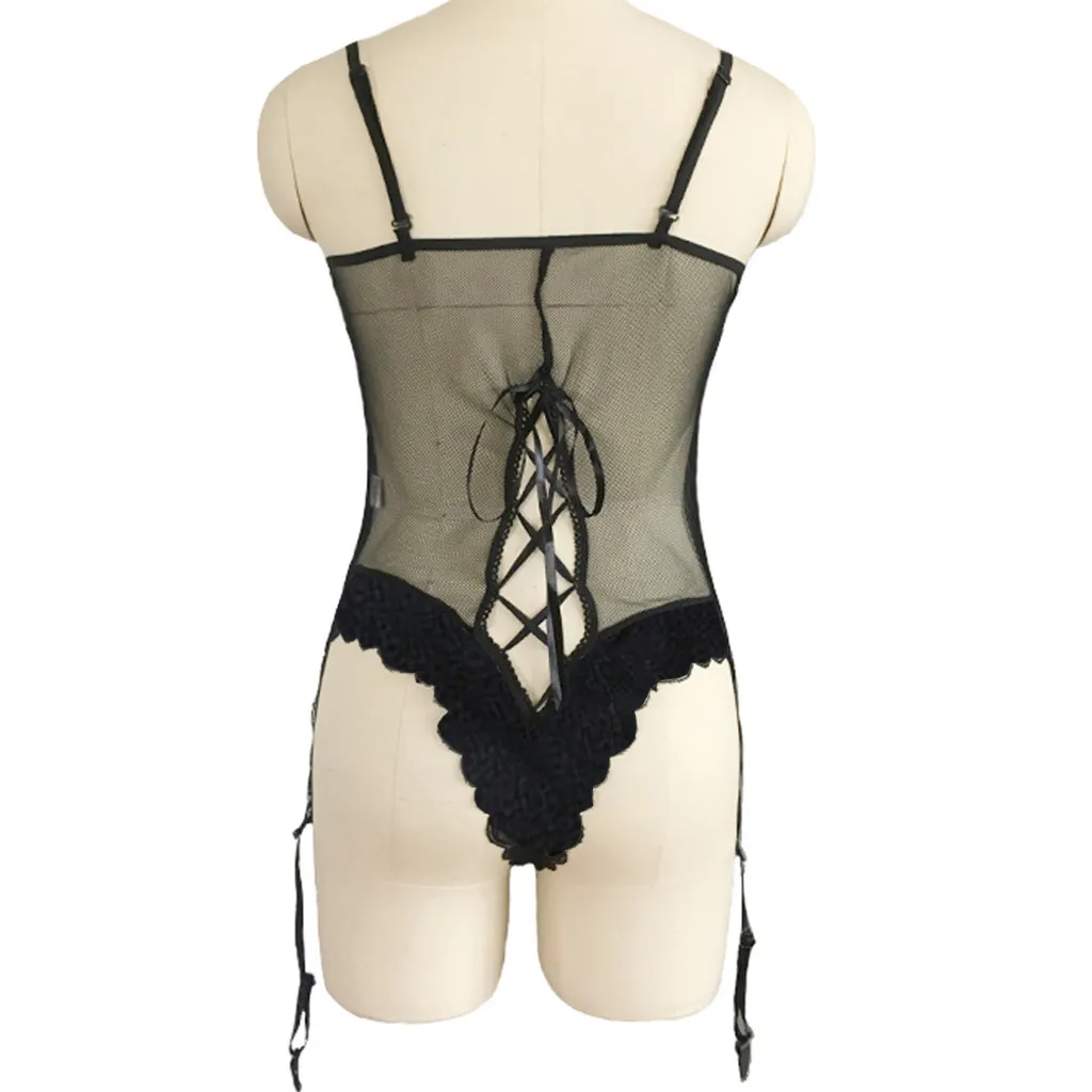 Женское сексуальное нижнее белье кружевное лоскутное Белье для сна сорочка