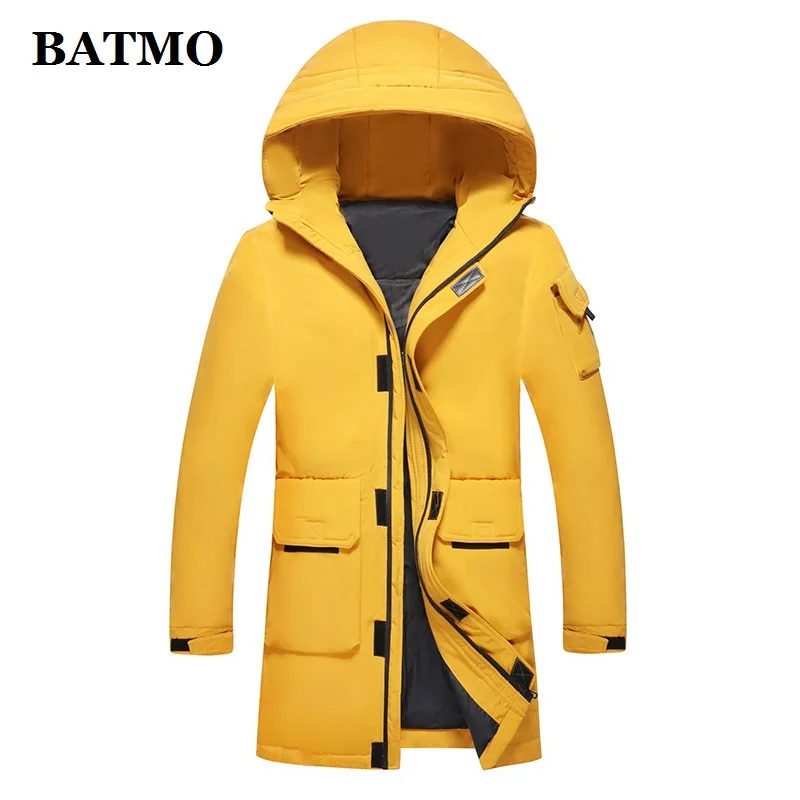 

BATMO 2019 new arrival winter white duck down hooded jackets men,men's winter warm hooded jackets,plus-size 1985