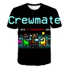 Летняя детская одежда из мультфильма среди нас 2021, футболка с коротким рукавом для мальчиков, Детская толстовка, детская одежда Impostor, футболки для мальчиков