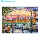 Лондонский мост канал пейзаж, картина, выложенная алмазами круглая полная дрель Nouveaute DIY мозаика вышивка крестиком масло сценический узор