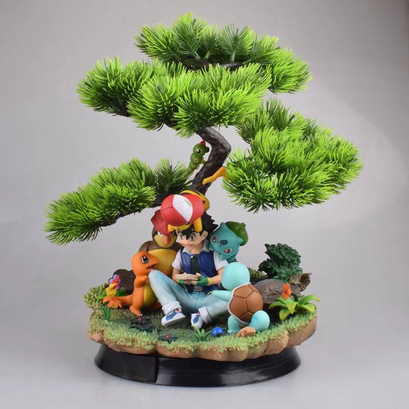 Аниме фигурки футболка с рисунком в стиле игры Ash Ketchum Пикачу Бульбазавр Сквиртл