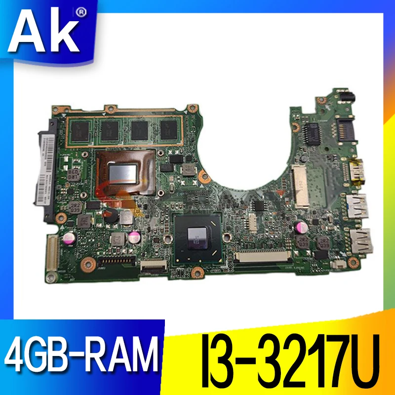 

X201E X202E Laptop motherboard For Asus X202E X201E S200E X201EP Original Notebook mainboard With 4GB-RAM I3-3217U CPU 100% Test