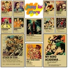 Постер из крафтовой бумаги, в стиле ретро, японского аниме лассика, сборник атак гигантского Токийского Гуля