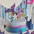 Хвост русалки, морская звезда, ракушка, торт на день рождения, Топпер, торт на день рождения, декор для дня рождения девочки, день рождения, дети русалки, цвет