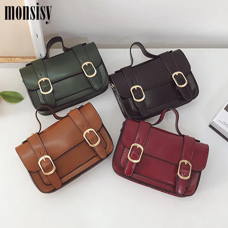 Сумка мессенджер Monsisy унисекс модный саквояж из искусственной кожи маленькая