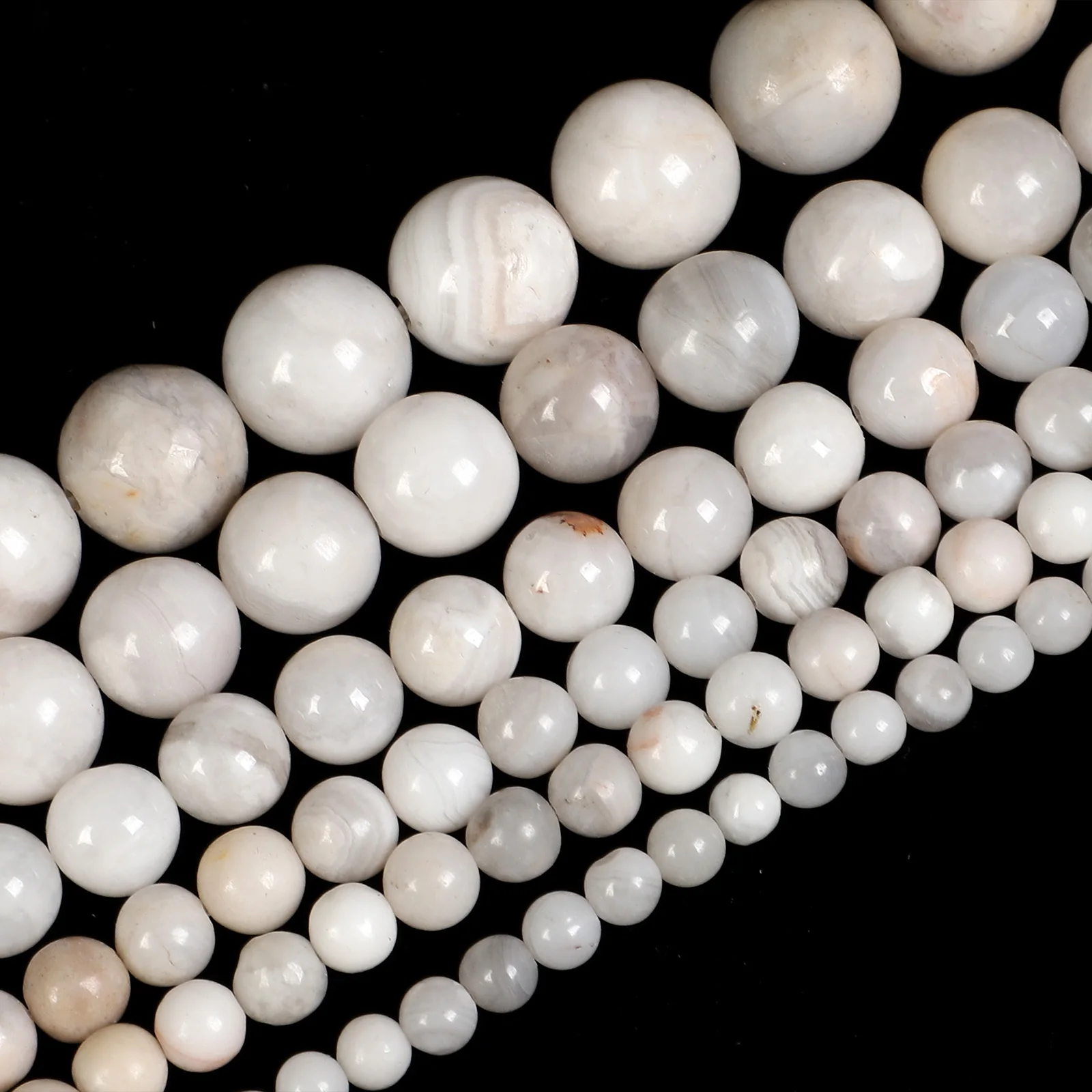 15 &quot бусы из натурального камня белый Crazy Агаты Круглые бусины для