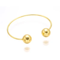 simple open bangle with round ball opening jewelry bangle for women girls party fashion gift