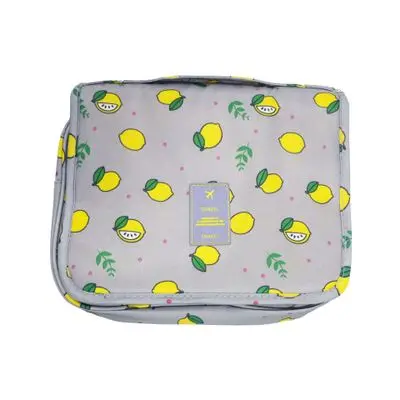 Gray lemon Многофункциональная сумка для мытья крючка женские косметические шкатулки несессер дорожный косметические принадлежности Органайзер сумка косметичка - Цвет: Gray lemon