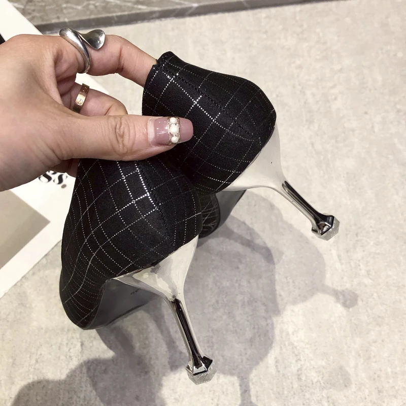 Туфли-лодочки женские на тонком каблуке 8 5 см желтые низком замшевые шпильке |