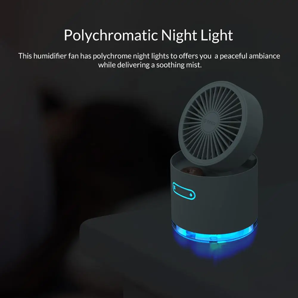 ORICO Портативный USB Вентилятор Кулер регулируемый светодиодный настольный