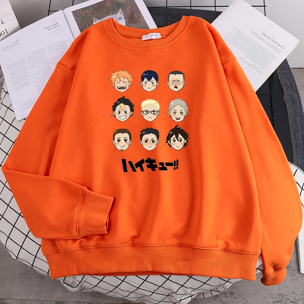 

Anime Haikyuu Karasuno Fly Printing Hoody Female Korean Soft Autumn Hoodies Simple Warm Fleece Hoodie Street Casual Tops Female