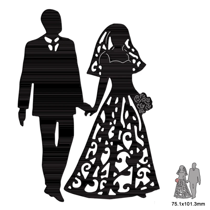 Металлические режущие штампы для влюбленных свадебные фотографии записки