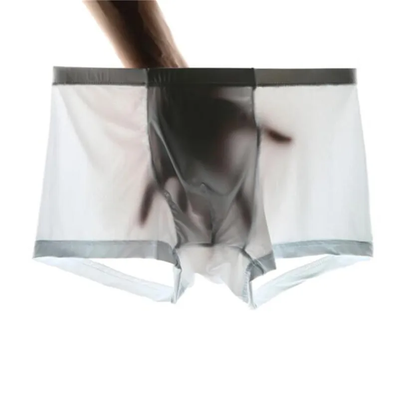 Мужское сексуальное бесшовное нижнее белье мужские Ультра тонкие прозрачные