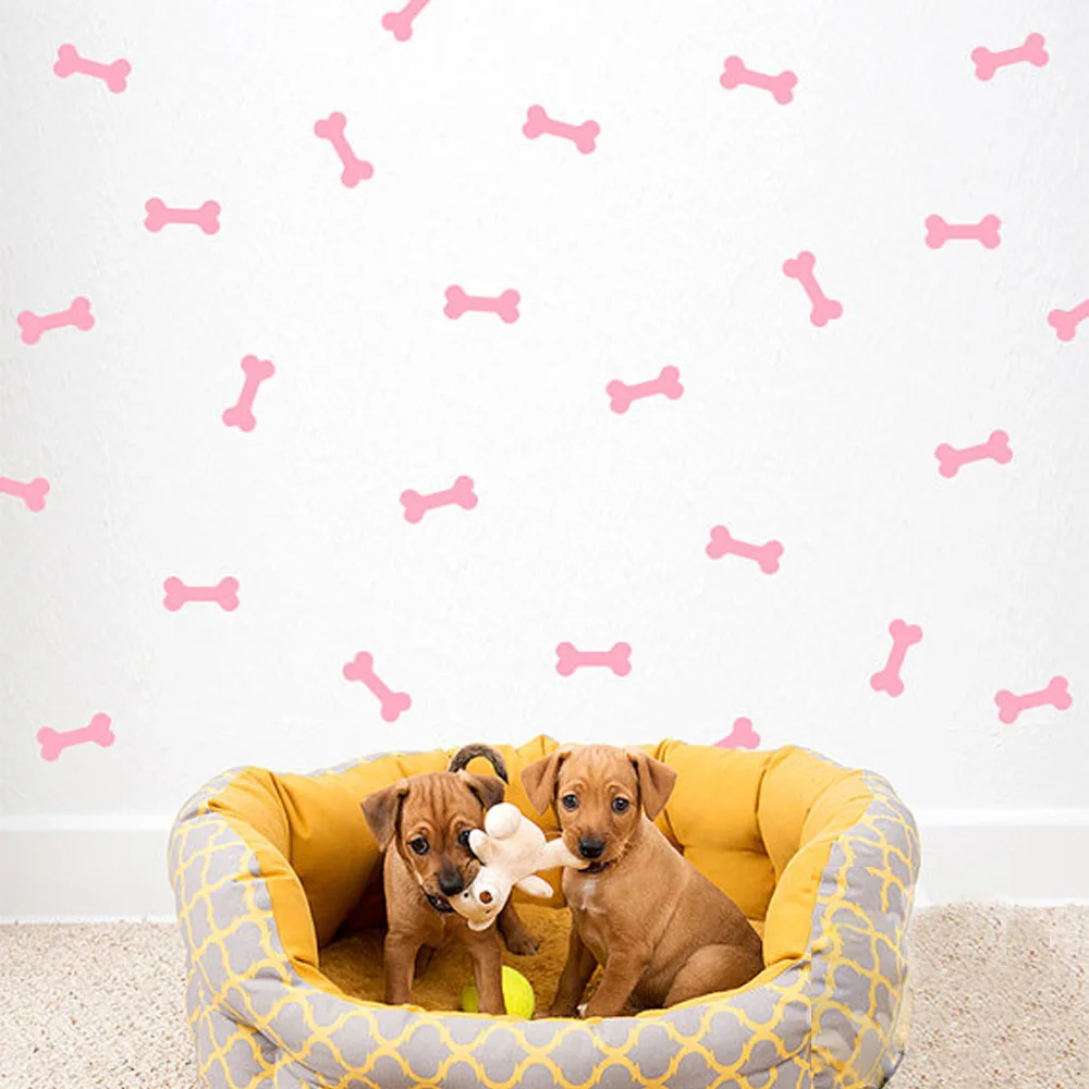 Домашний декор Мультяшные наклейки на стену в виде костей собаки детские обои