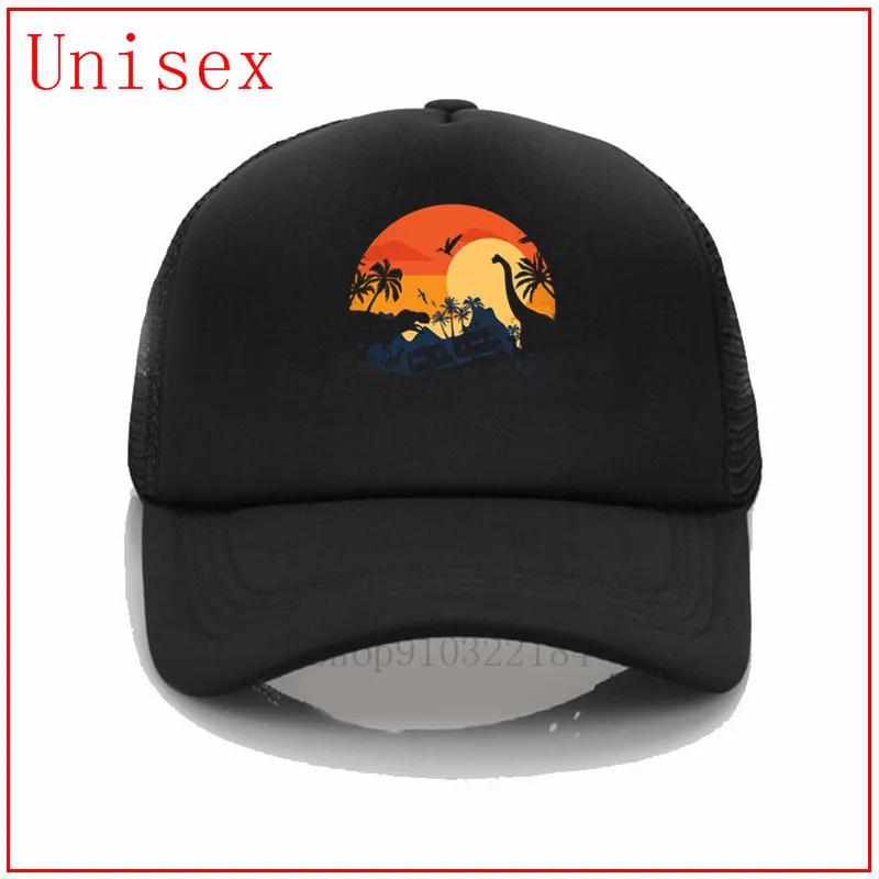 

VISIT DINO LAND flat bill hat your logo here hats trucker hats for men mesh hat sun summer hats for women cap for men fitted hat