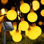 2020 светодиодный наружный светильник, водостойкий Солнечный садовый светильник, многоцветнаятеплая белаяСиняя Цепь лампы на Рождество