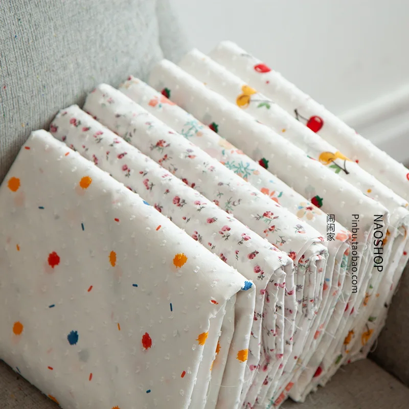 Ткань хлопковая с цветочным принтом 145x50 см весна-лето для изготовления детской