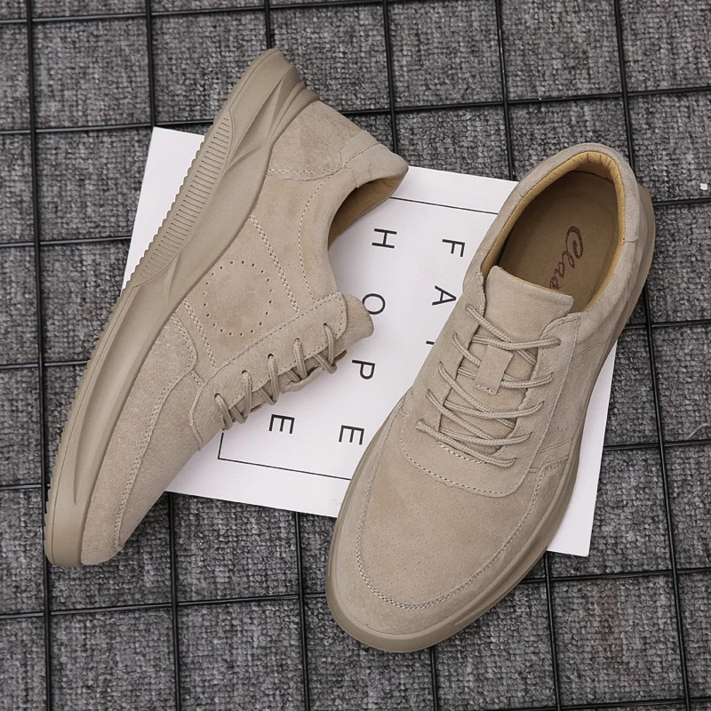 Новинка 2021 года Сезон весна-осень Повседневная замшевая обувь Мужская модная