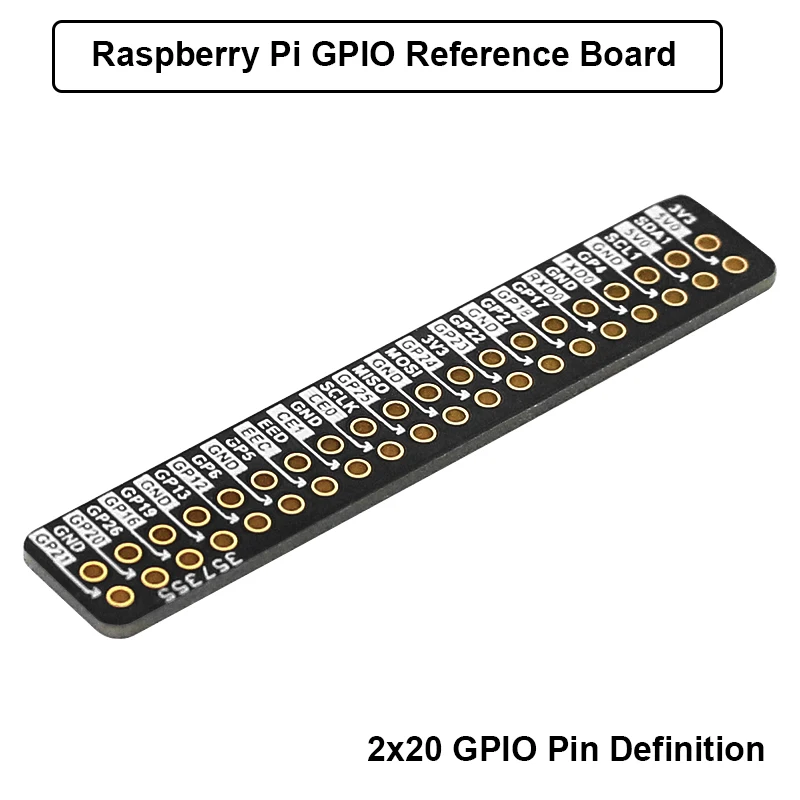 

Raspberry Pi GPIO Reference Board Marker Black 2x20 GPIO Pin Definition Annotation Expansion Board for Raspberry Pi 4B 3B+ 3B