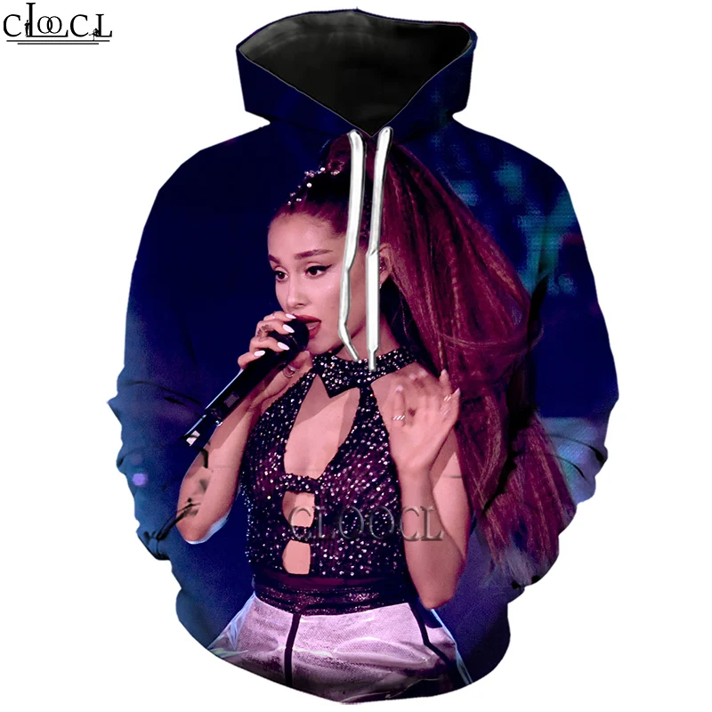 

HX Newest Singer Ariana Grande Casual Streetwear 3D Print Tracksuit Hoodie Men Women Fashion Hip Hop Tops Drop Shipping