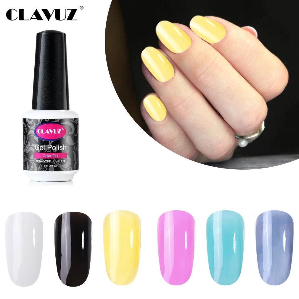 CLAVUZ Гель лак с драгоценными камнями замачиваемый УФ светодиодный для ногтей