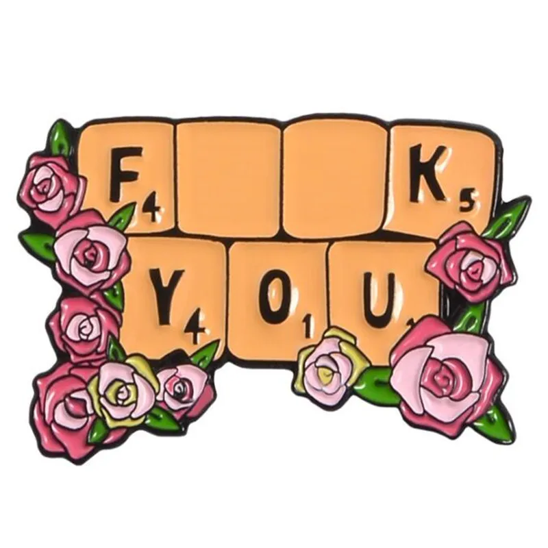 Новый розовый цветок клавиатура Сплав Брошь джинсовая рубашка значок для