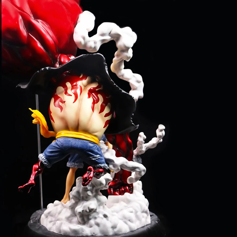 Günstig Ein Stück GK Affe D Luffy Anime Action Figure Modell 52cm Getriebe 4 Schlacht Szene Statue Sammlung Spielzeug Desktop Dekoration