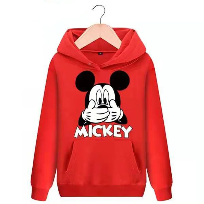 Одержимая бледно-лиловый. disney осенне-зимние пары Новая детская пижама с Микки Маусом Мышь покрытия изо рта утепленный пуловер пальто с мультяшным принтом - Цвет: Красный