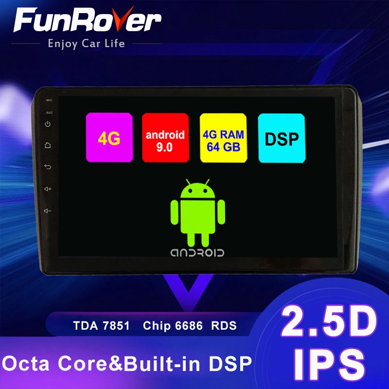Funrover 4G + 64G DSP Android 9 0 автомобильный Радио Мультимедиа Видео плеер gps стерео для Audi RS3